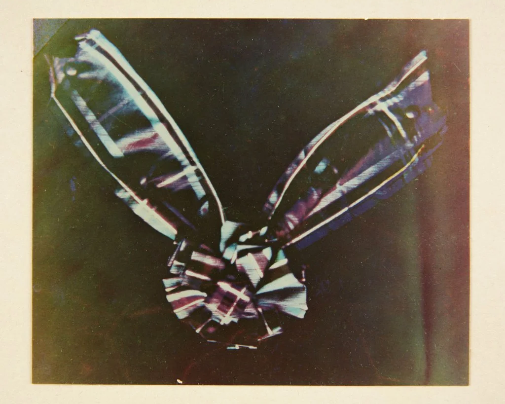 The three Sutton transparencies manually aligned and projected in color