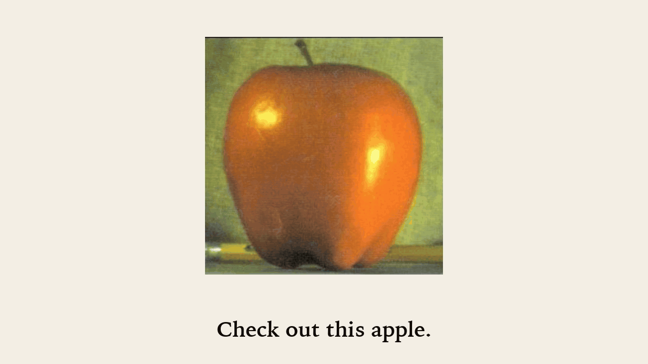 Animation of Gaussian and Laplacian stacks on an apple